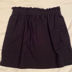 J Crew Navy Paperbag Skirt Navy 8